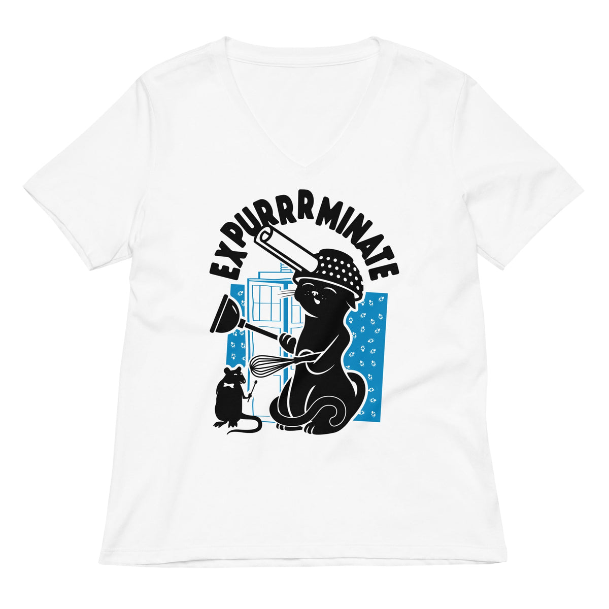 Expurrrminate Women's V-Neck Tee