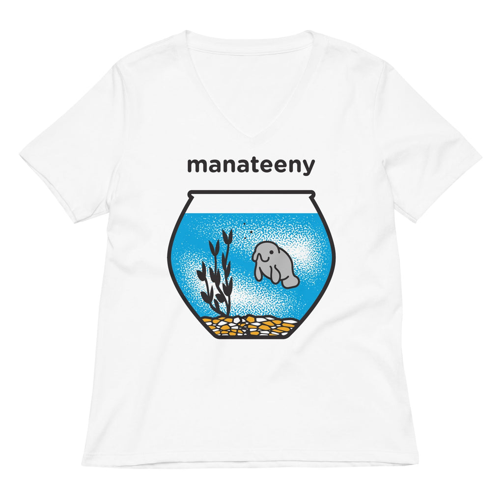 Manateeny Women's V-Neck Tee