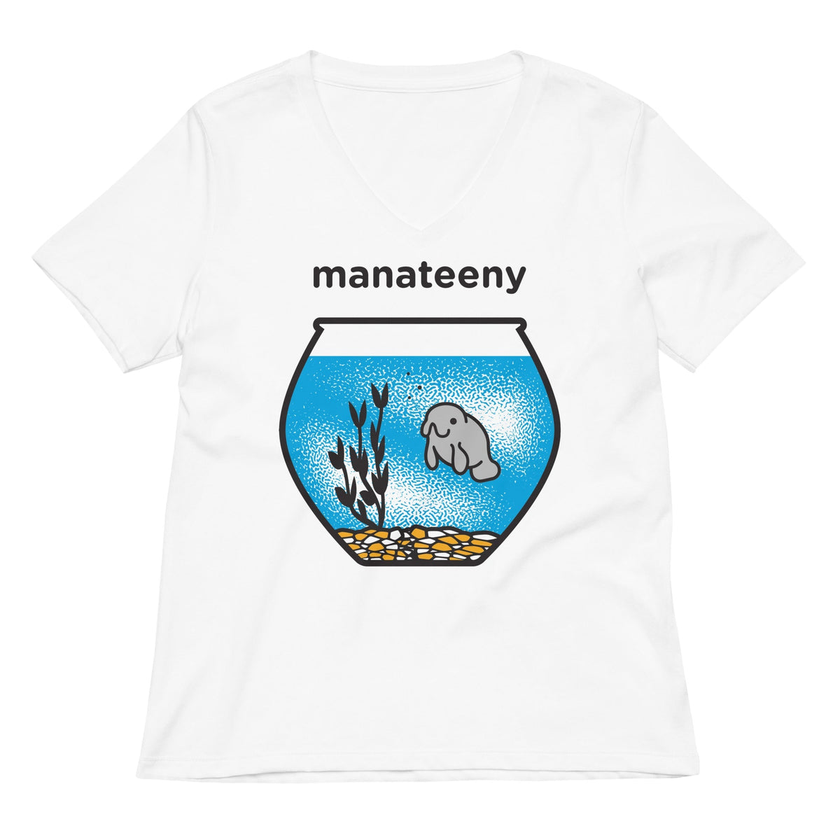Manateeny Women's V-Neck Tee