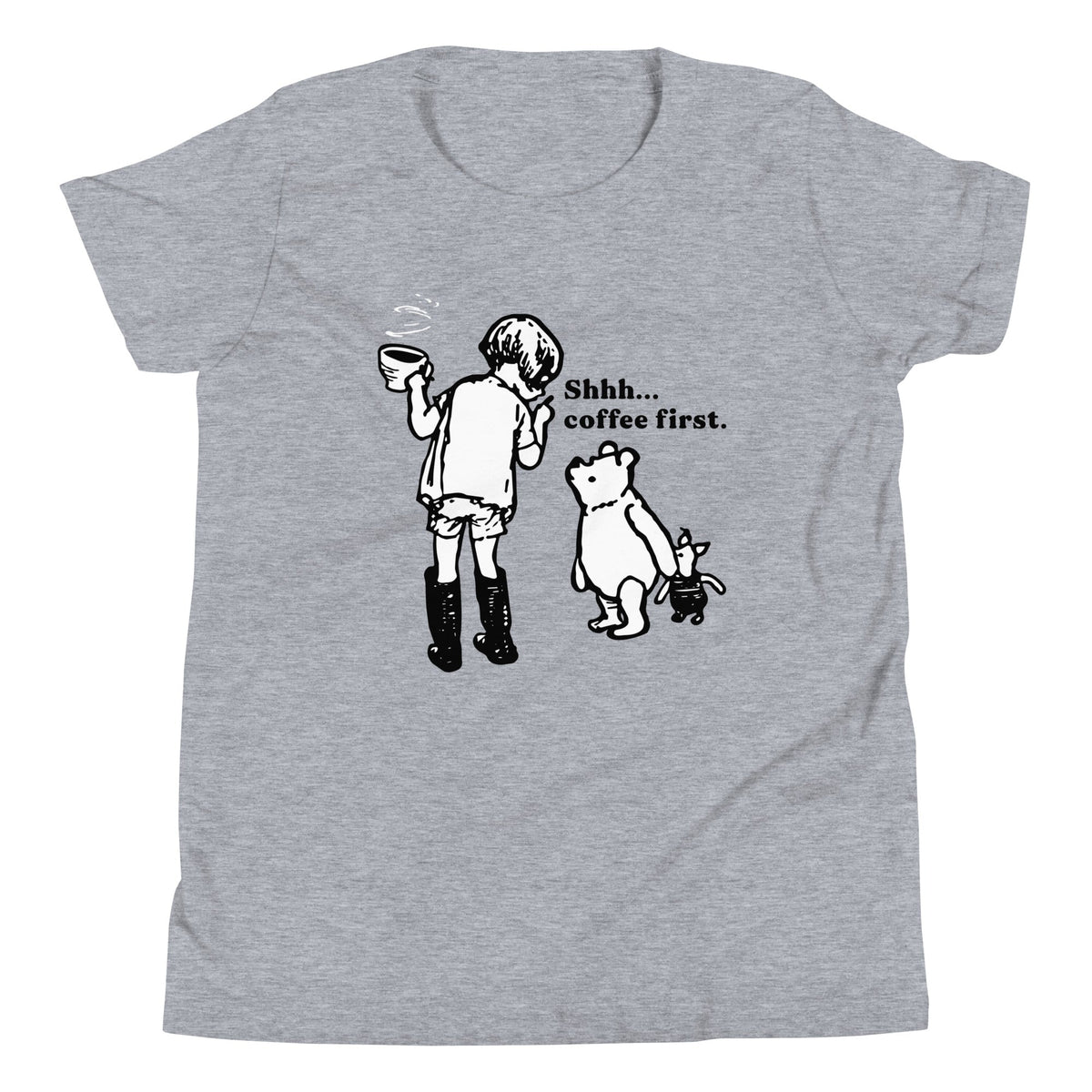 Shhh Coffee First Kid's Youth Tee