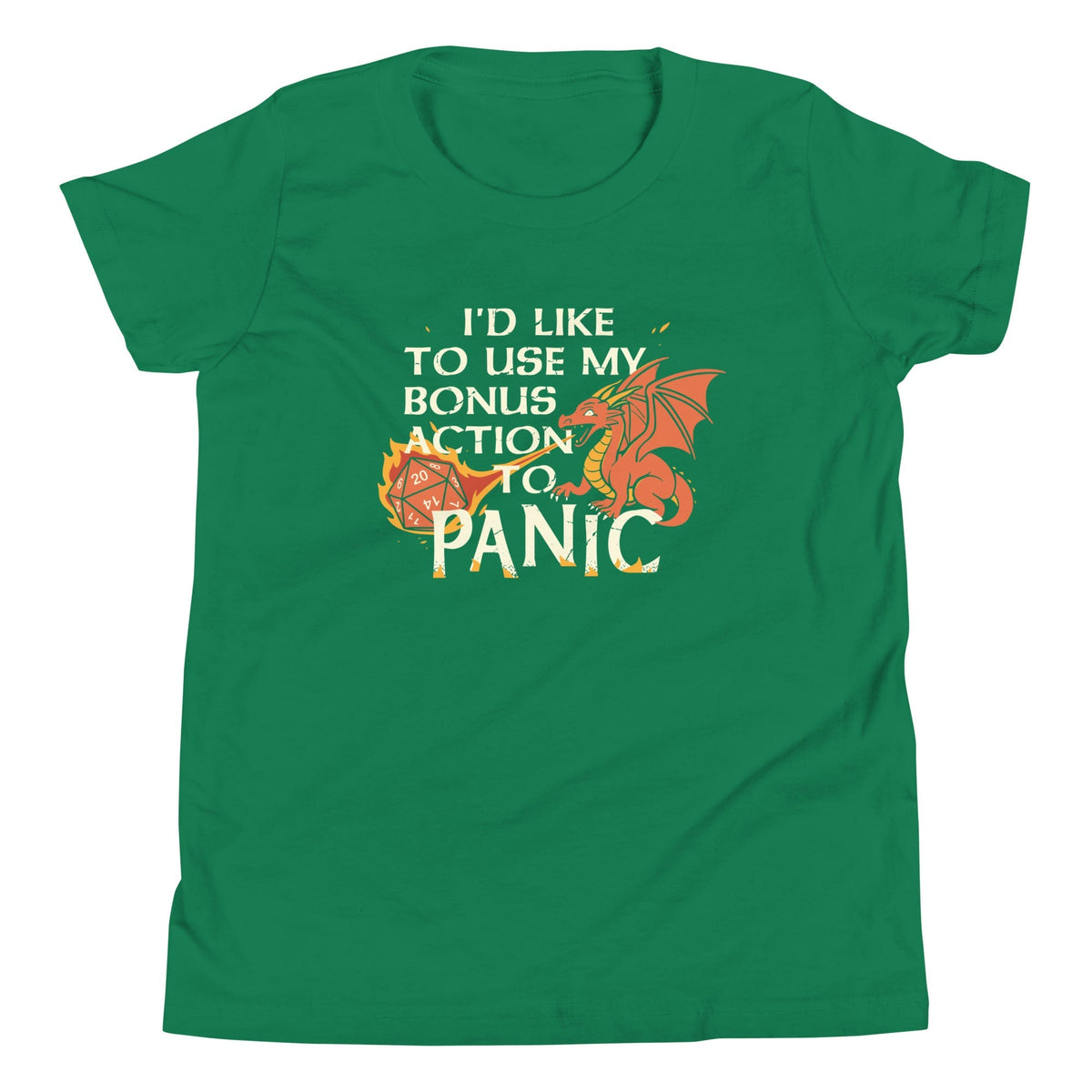 I'd Like To Use My Bonus Action To Panic Kid's Youth Tee
