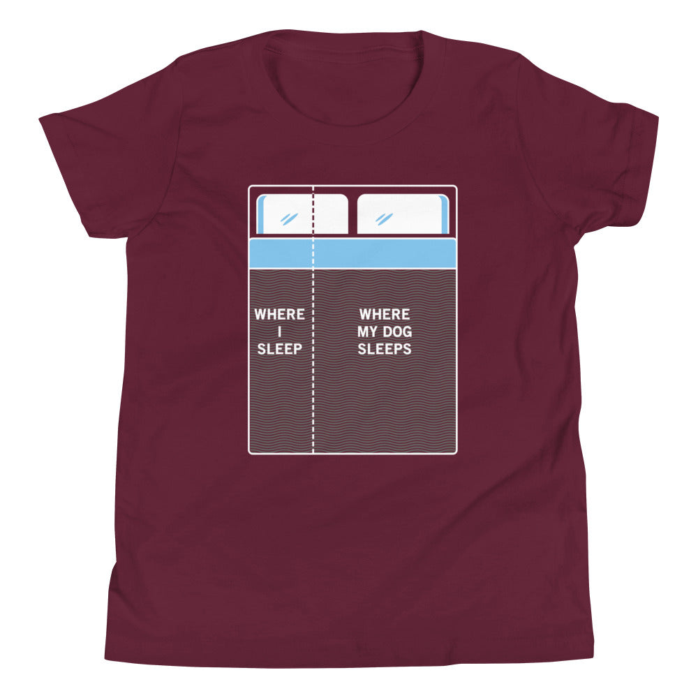 Where I Sleep, Where My Dog Sleeps Kid's Youth Tee