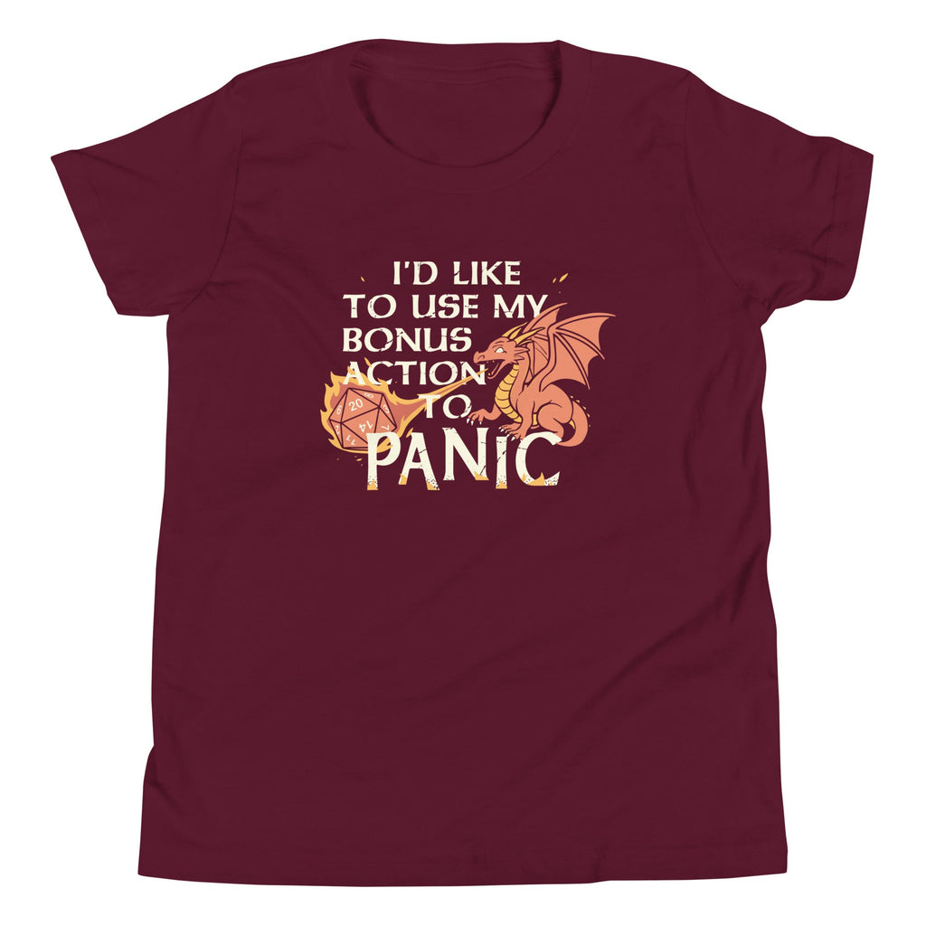 I'd Like To Use My Bonus Action To Panic Kid's Youth Tee