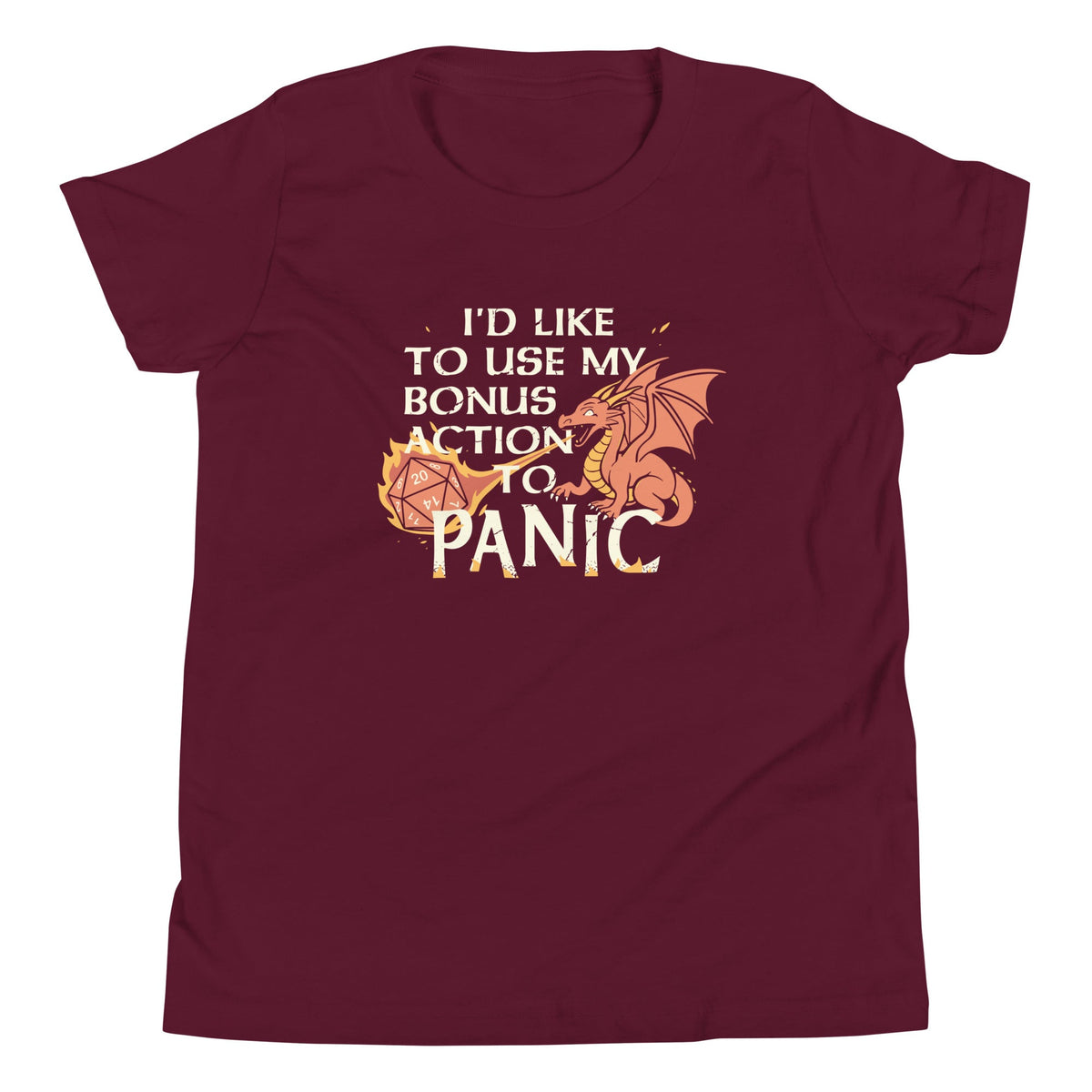 I'd Like To Use My Bonus Action To Panic Kid's Youth Tee