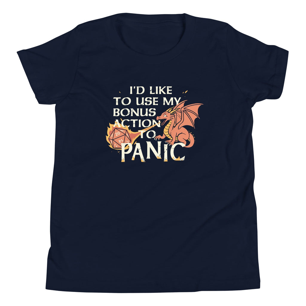 I'd Like To Use My Bonus Action To Panic Kid's Youth Tee