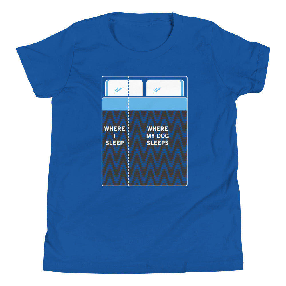 Where I Sleep, Where My Dog Sleeps Kid's Youth Tee