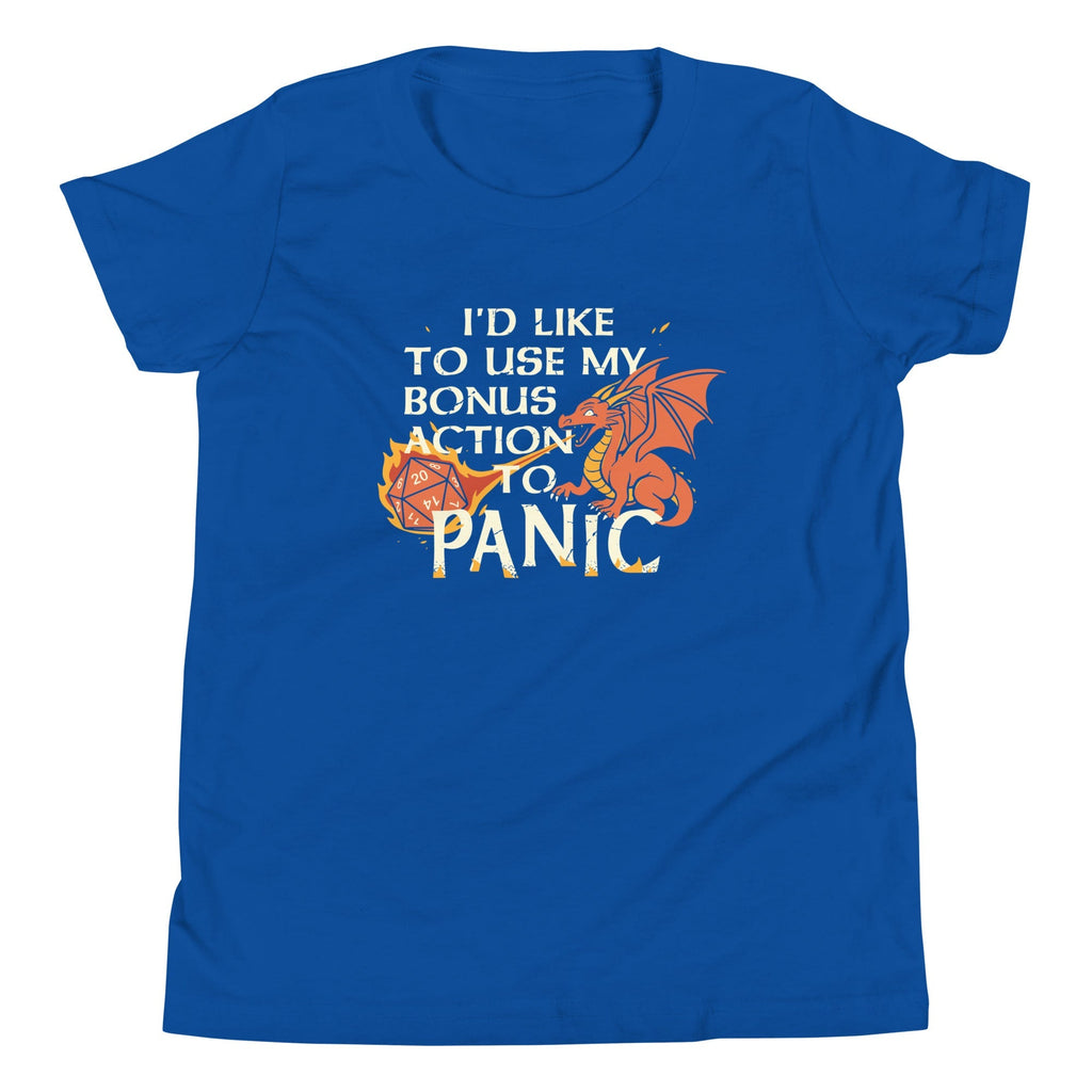 I'd Like To Use My Bonus Action To Panic Kid's Youth Tee