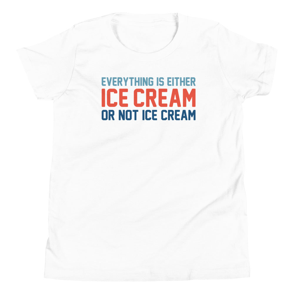 Everything Is Ice Cream Or Not Ice Cream Kid's Youth Tee