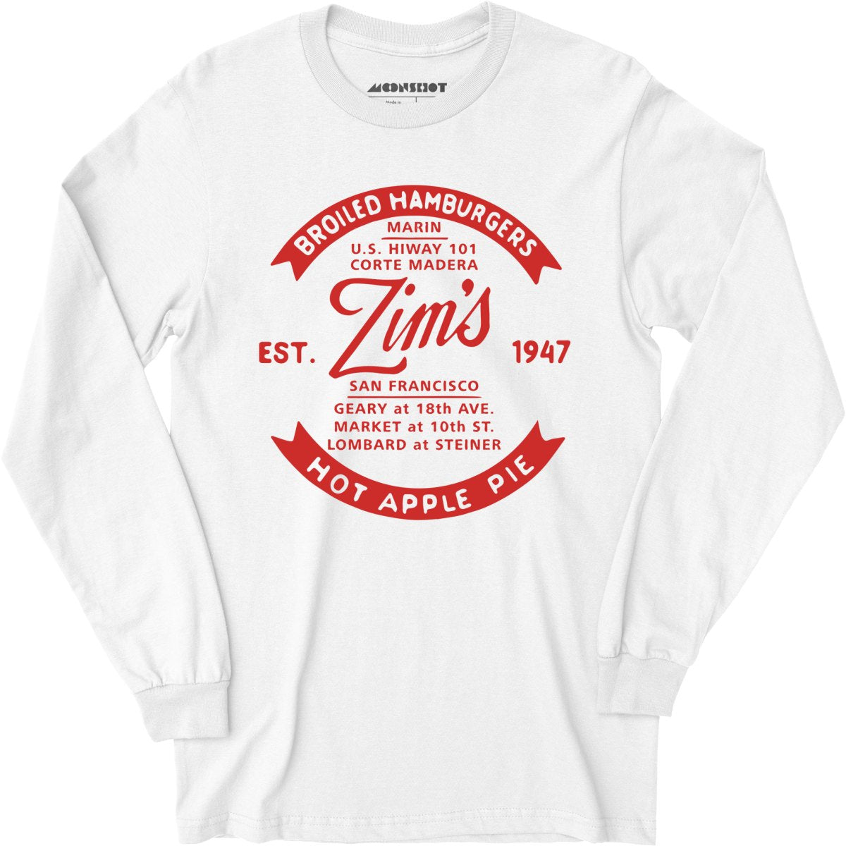 Zim's Hamburgers v4 - San Francisco, CA - Vintage Restaurant - Long Sleeve