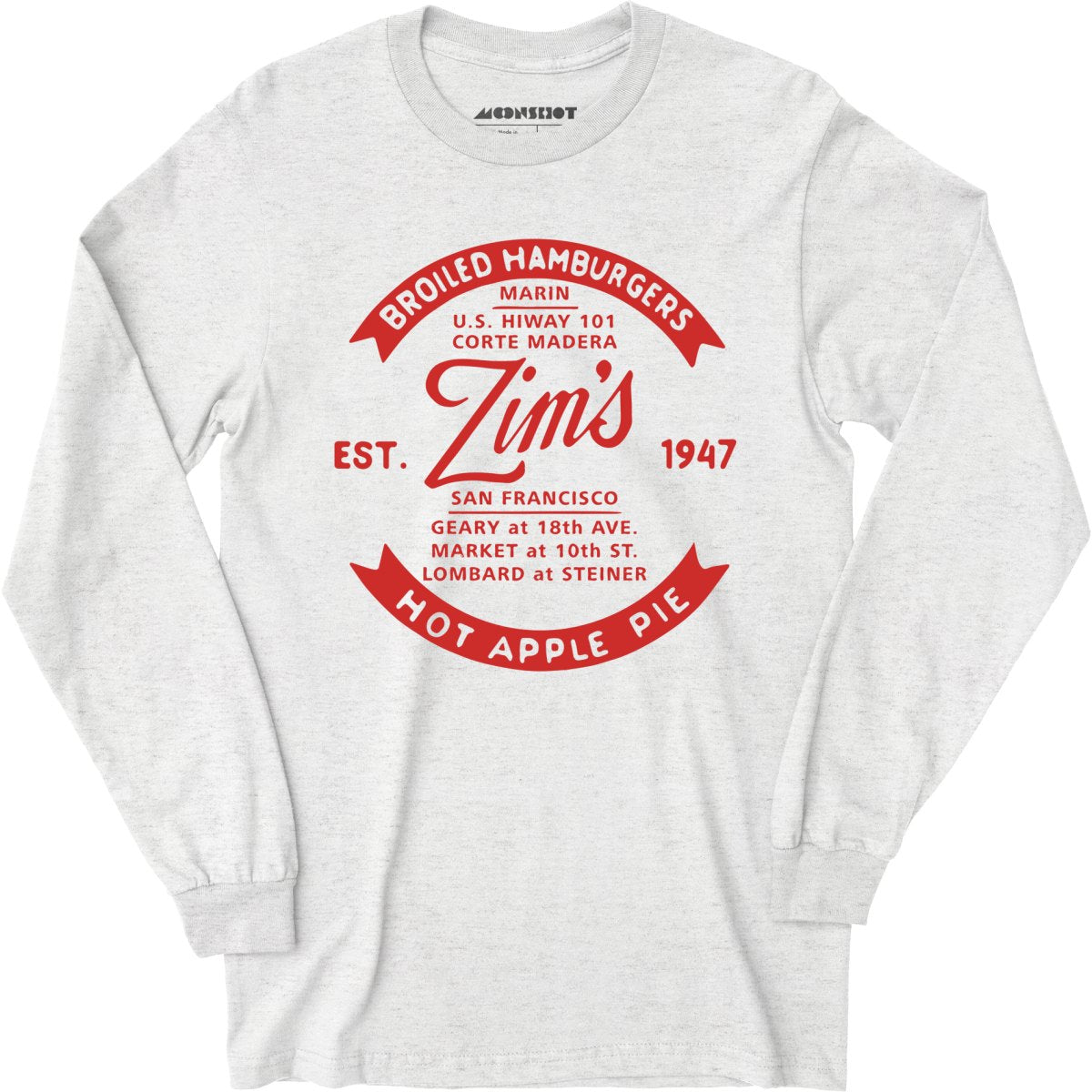 Zim's Hamburgers v4 - San Francisco, CA - Vintage Restaurant - Long Sleeve